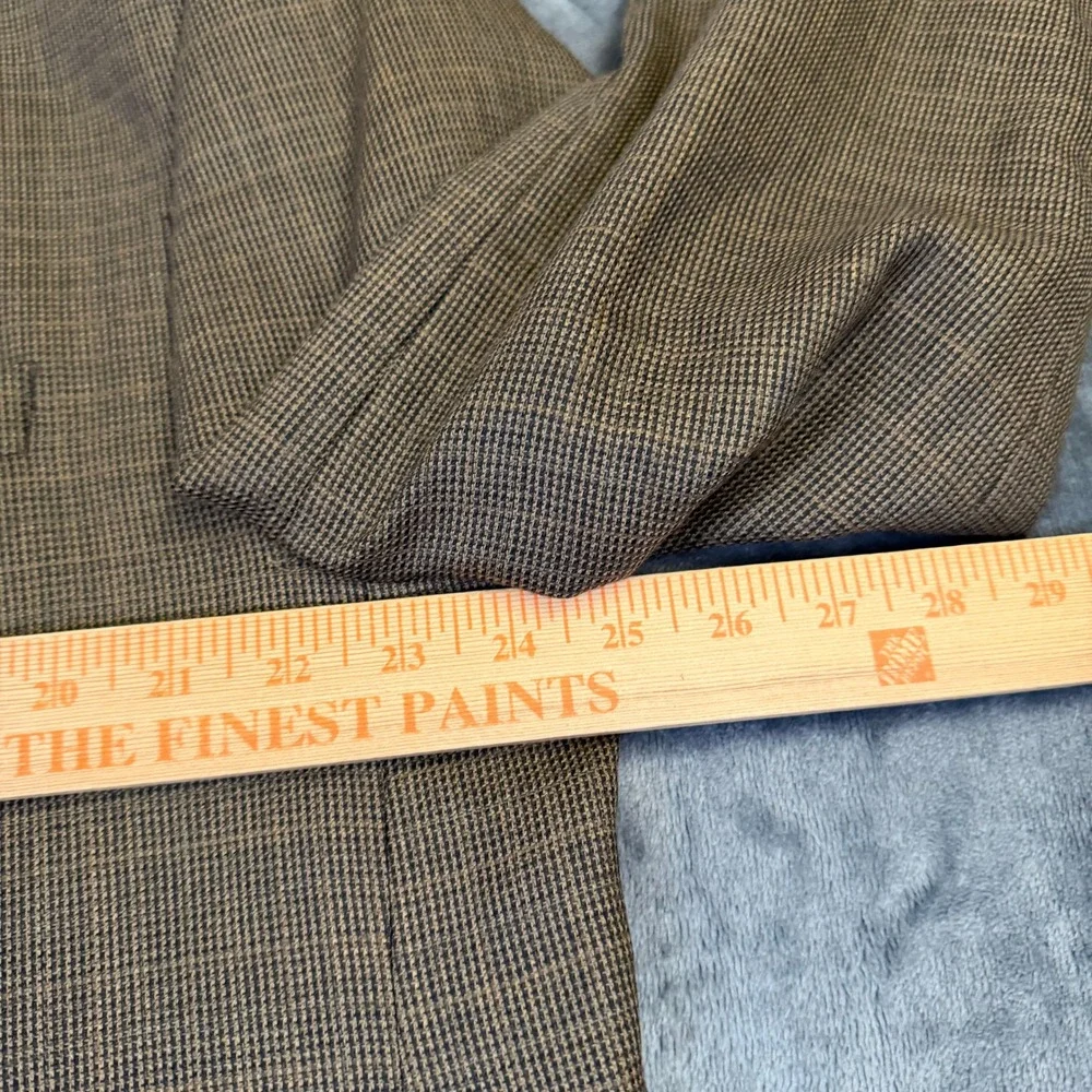 Lauren Ralph Lauren Sport Coat Mens 48 Regular Brown Wool Micro Check Blazer